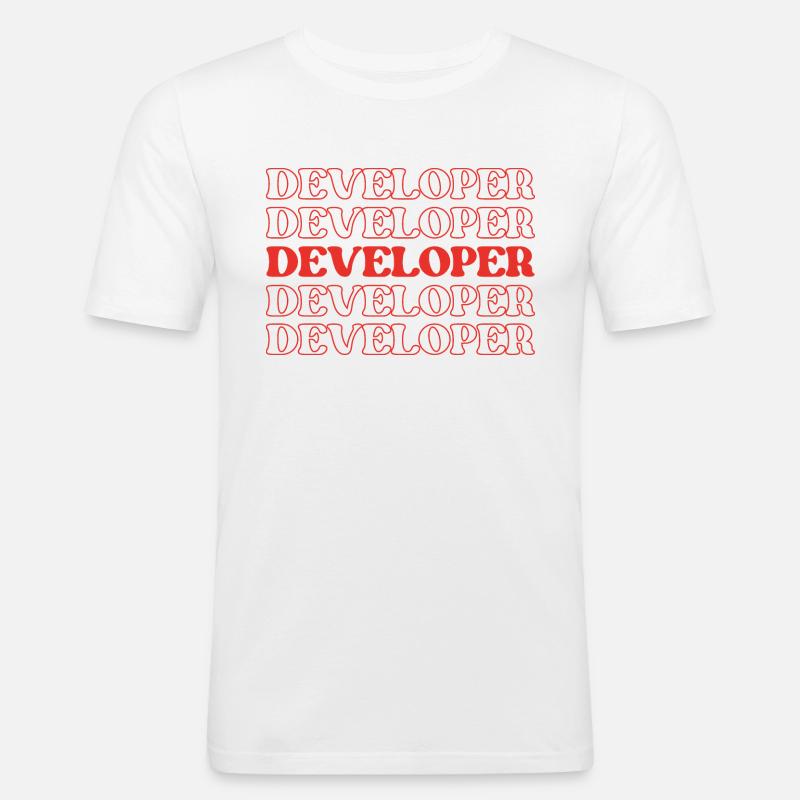 Entwickler, Programmierer, Programmierer, Programmierer, Software-Ingenieur - Männer Slim Fit T-Shirt - Weiß