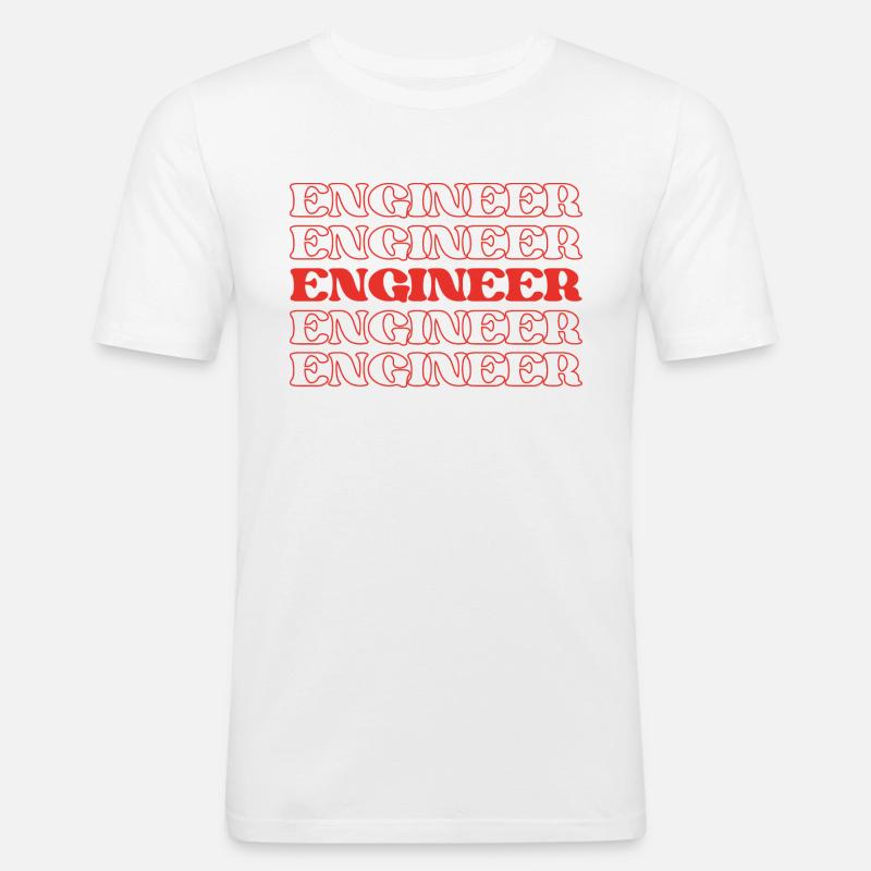 Engineer Designer Developer Technician Builder - Men's Slim Fit T-Shirt - white
