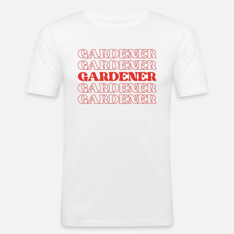 Gärtner Gartengärtner Landschaftsgärtner Pflanzgefäß - Männer Slim Fit T-Shirt - Weiß