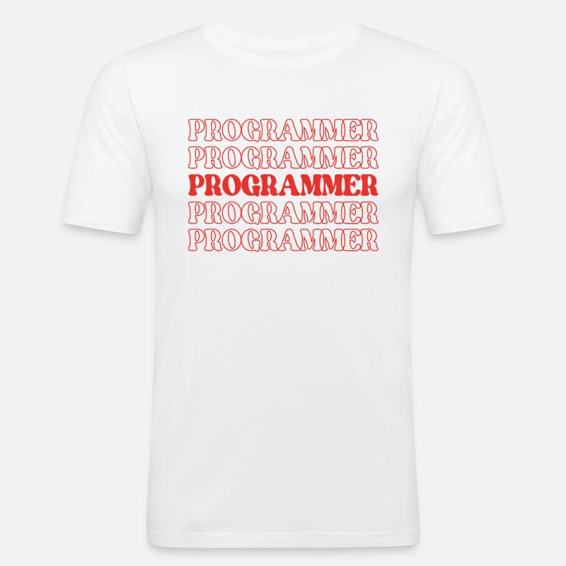 Programmierer, Programmierer, Entwickler, Programmierer, Software-Ingenieur - Männer Slim Fit T-Shirt - Weiß