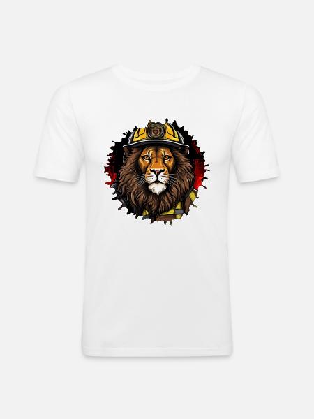 Leuven Fire Brigade - Men's Slim Fit T-Shirt - white
