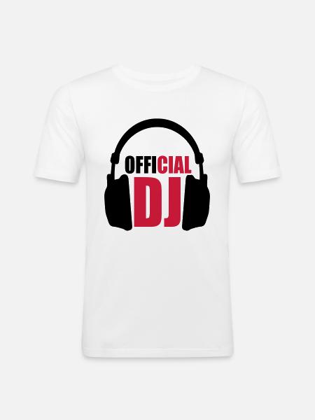 Official DJ - Men's Slim Fit T-Shirt - white