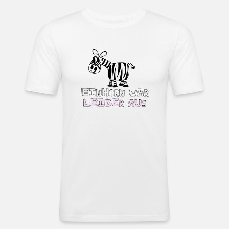 Zebra - Männer Slim Fit T-Shirt - Weiß