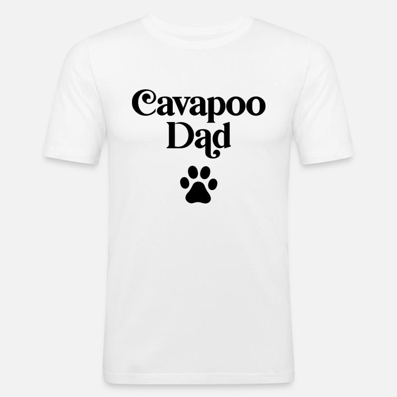 Cavapoo Dad - Men's Slim Fit T-Shirt - white
