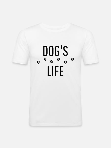 DOG'S LIFE - T-shirt près du corps Homme - blanc
