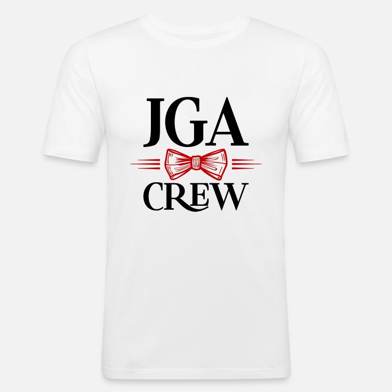 Jga Crew Junggesellenabschied Spruch - Männer Slim Fit T-Shirt - Weiß