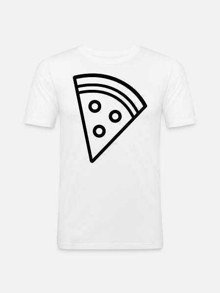 Pizza slice - Men's Slim Fit T-Shirt - white