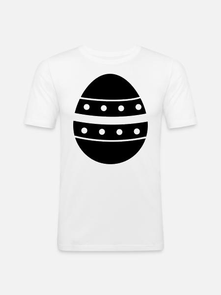 Ei - Männer Slim Fit T-Shirt - Weiß