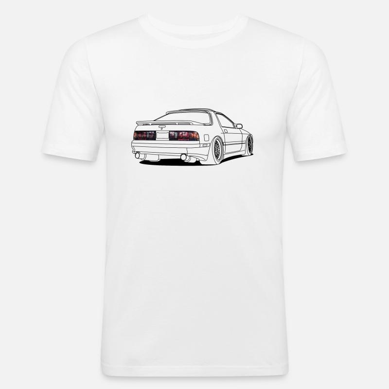 old rx7 white - Männer Slim Fit T-Shirt - Weiß