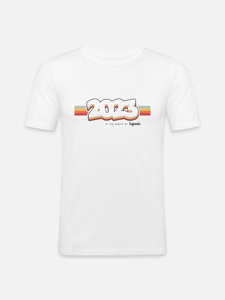 2023 the birth of legends - Men's Slim Fit T-Shirt - white