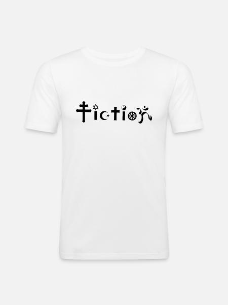 conception de fiction athée - T-shirt près du corps Homme - blanc