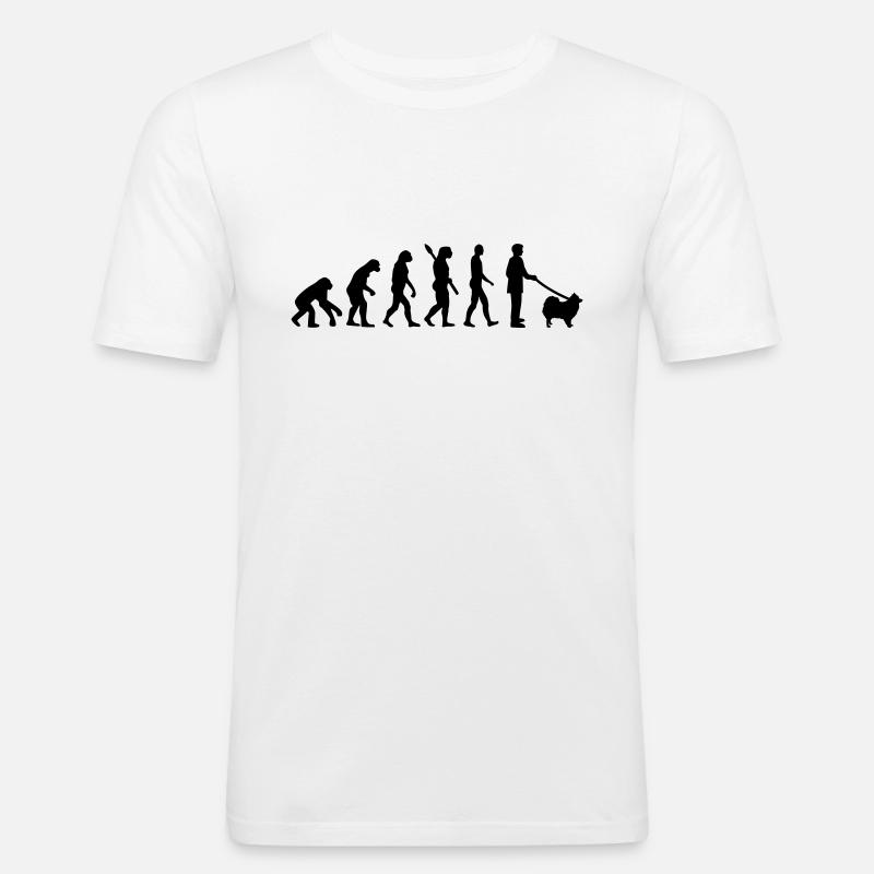 Spitz - Männer Slim Fit T-Shirt - Weiß
