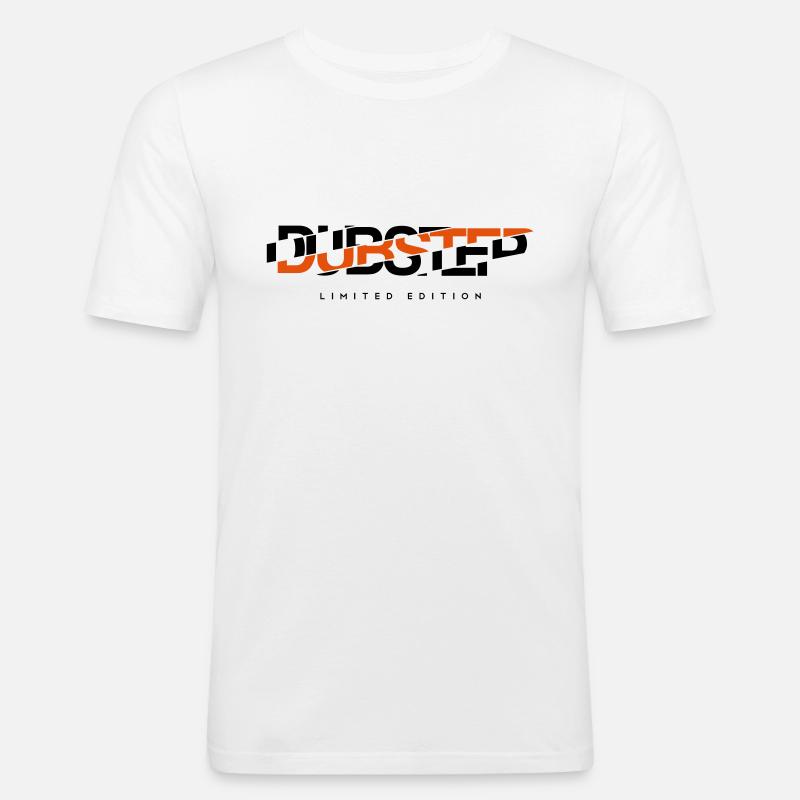 dubstep LE - Männer Slim Fit T-Shirt - Weiß