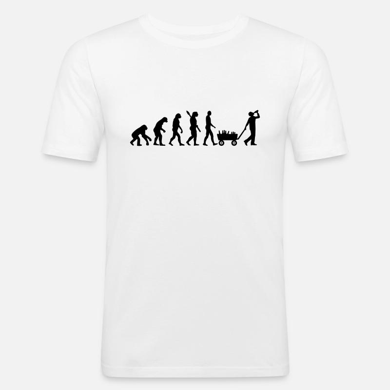 Evolution Alcohol - Men's Slim Fit T-Shirt - white