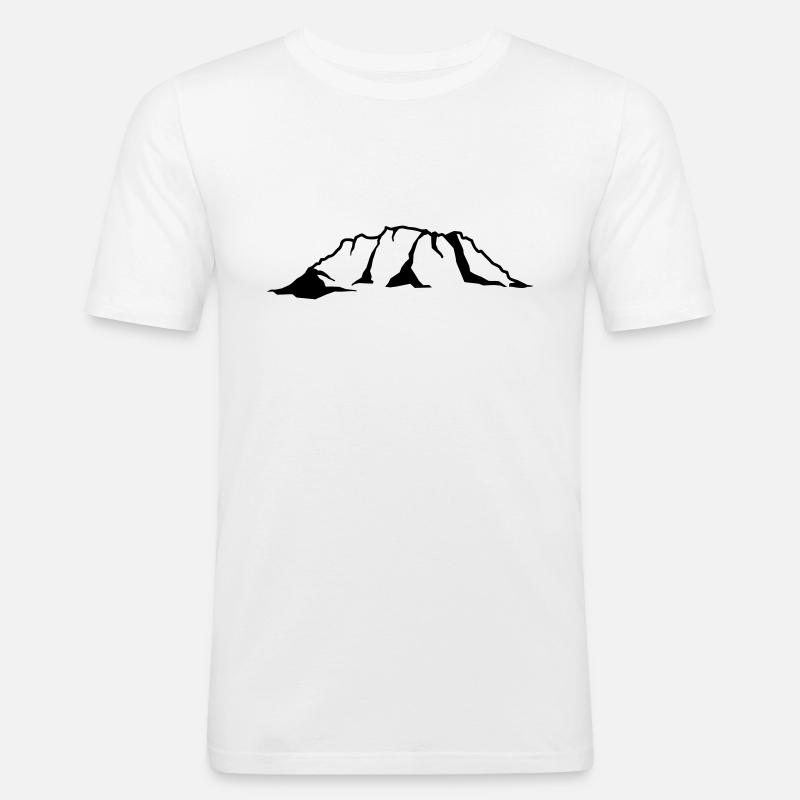 Zugspitze - Männer Slim Fit T-Shirt - Weiß