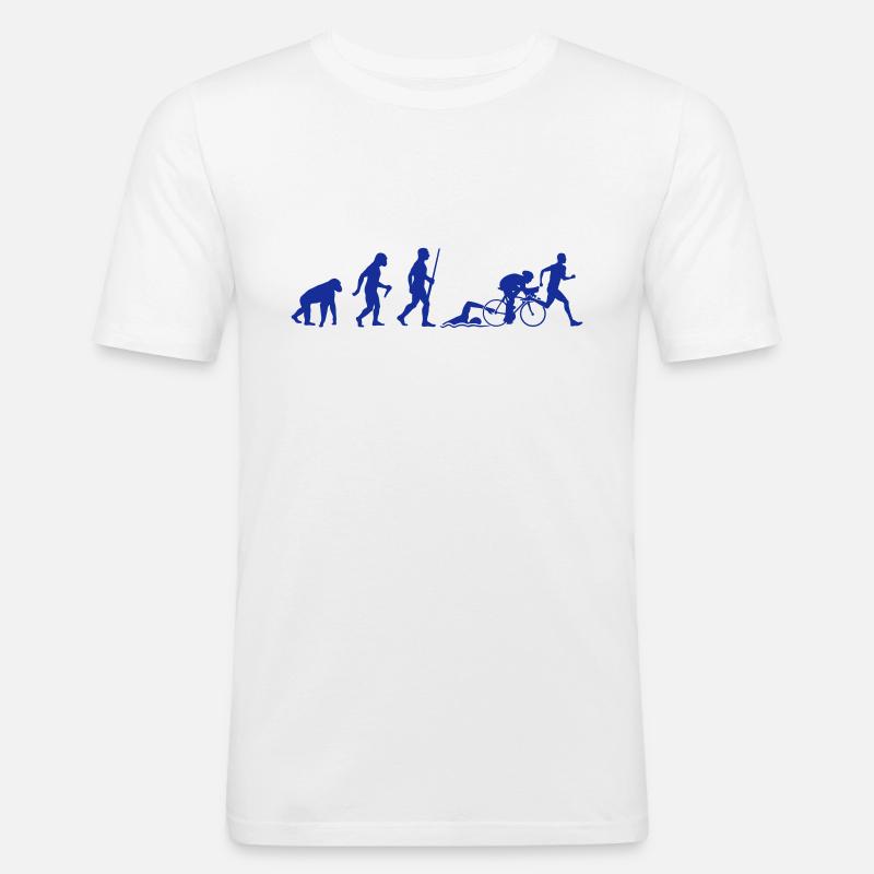 Triathlon Evolution - Männer Slim Fit T-Shirt - Weiß