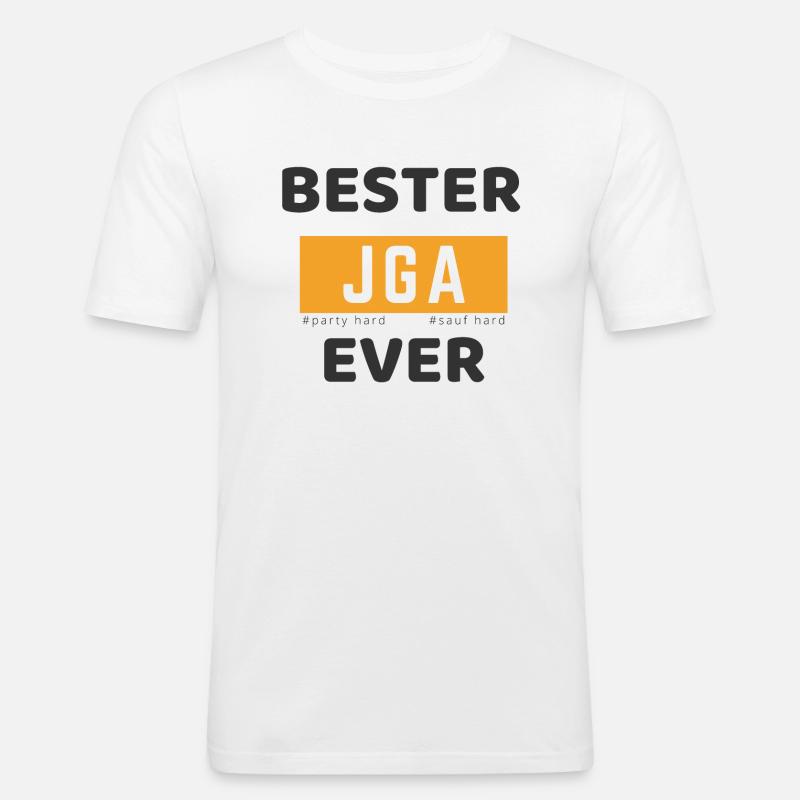 Bester JGA Ever Design - Männer Slim Fit T-Shirt - Weiß