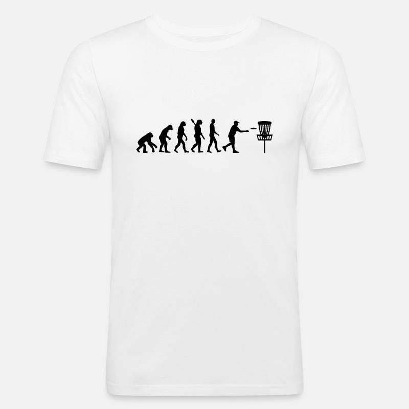 Evolution Disc Golf - T-shirt près du corps Homme - blanc