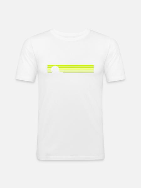 sunset hills - Männer Slim Fit T-Shirt - Weiß
