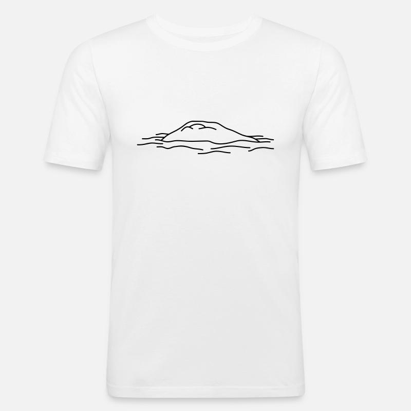 Island - Männer Slim Fit T-Shirt - Weiß
