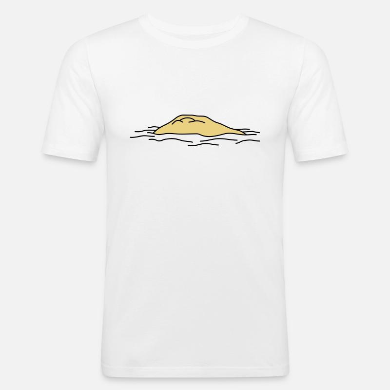Island - Männer Slim Fit T-Shirt - Weiß