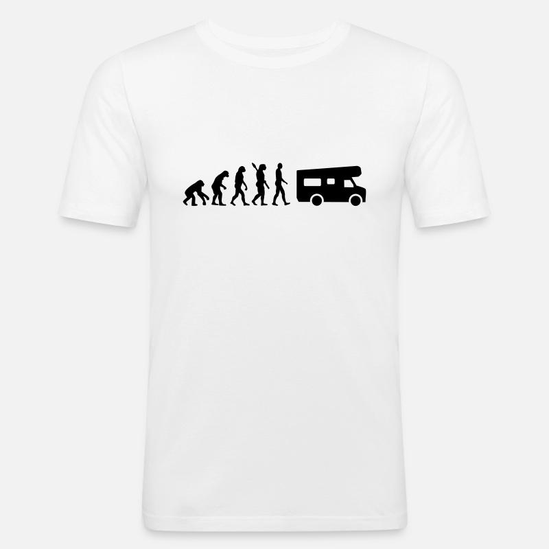 Evolution Camping - Men's Slim Fit T-Shirt - white