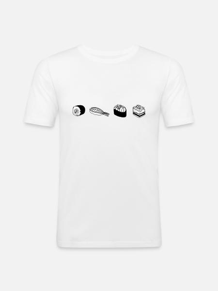 sushi - Men's Slim Fit T-Shirt - white