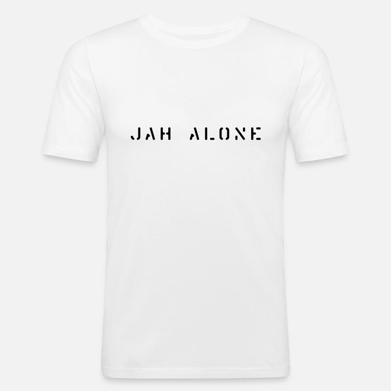 jahalone - Männer Slim Fit T-Shirt - Weiß
