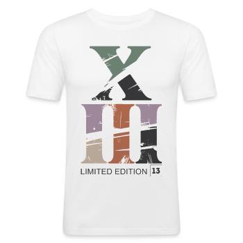 Römisch XIII Limited Edition 13 Jahre Geburtstag - Männer Slim Fit T-Shirt - Weiß - Vorne - Nik (191cm)