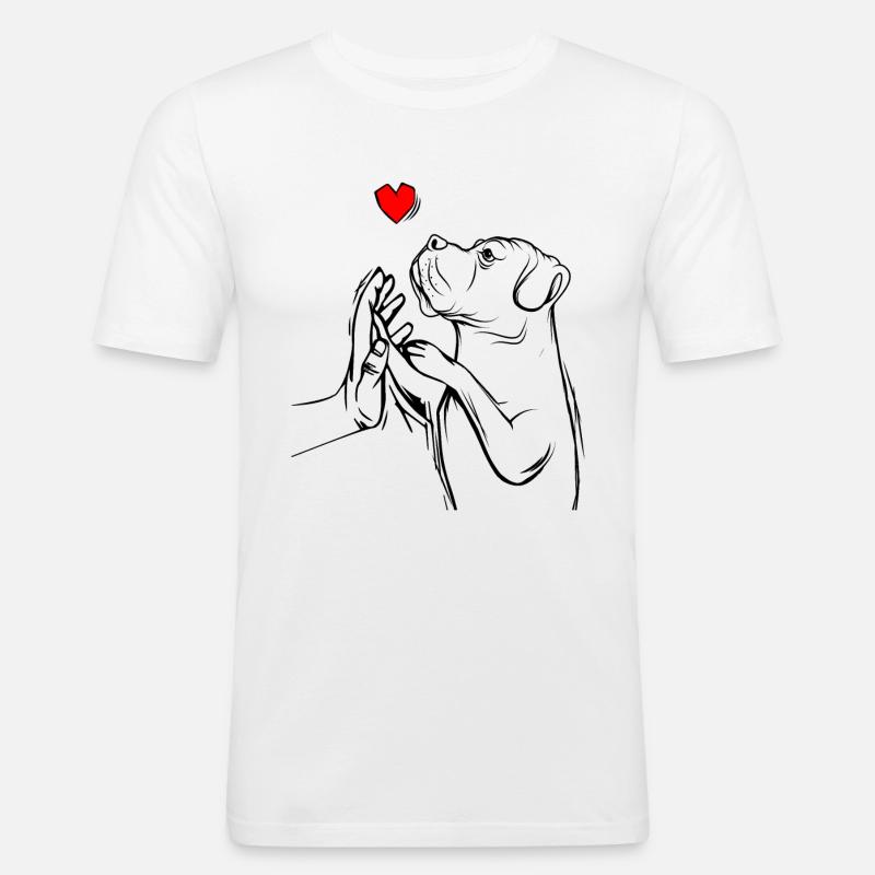 Cane Corso - Männer Slim Fit T-Shirt - Weiß