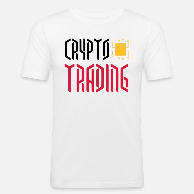 CRYPTOCURRENCIES / CRYPTOS / CRYPTOLOGY TRADING - Men's Slim Fit T-Shirt - white