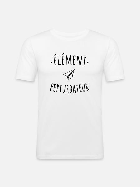 élément perturbateur - T-shirt près du corps Homme - blanc