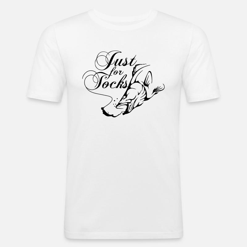 Just for tocks - Männer Slim Fit T-Shirt - Weiß