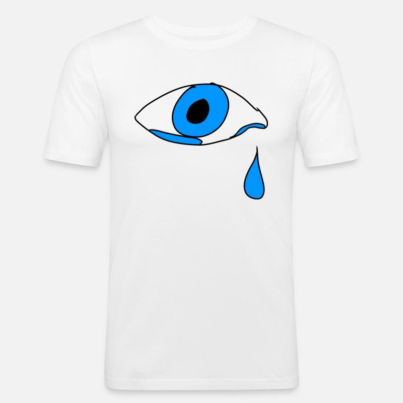 Eye Tear Cry - Men's Slim Fit T-Shirt - white