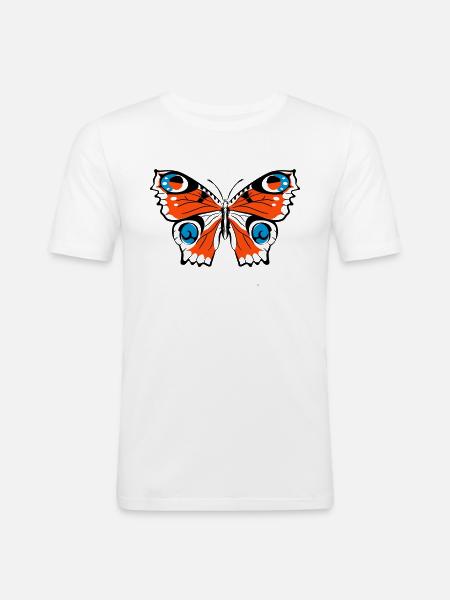 PFAUENAUGE - Männer Slim Fit T-Shirt - Weiß
