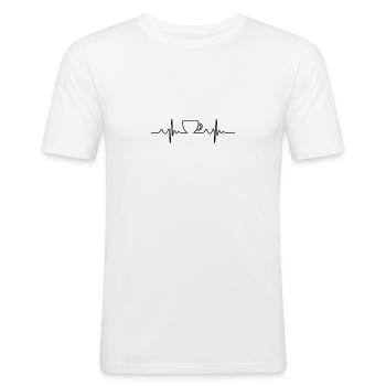I love Coffe - Men's Slim Fit T-Shirt - white - Front - Nik (191cm)