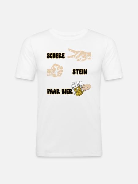  - Bierliebhaber - Männer Slim Fit T-Shirt - Weiß