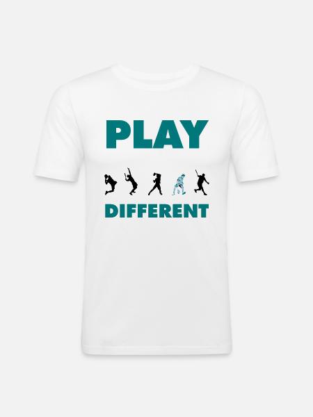PLAY DIFFERENT - Männer Slim Fit T-Shirt - Weiß