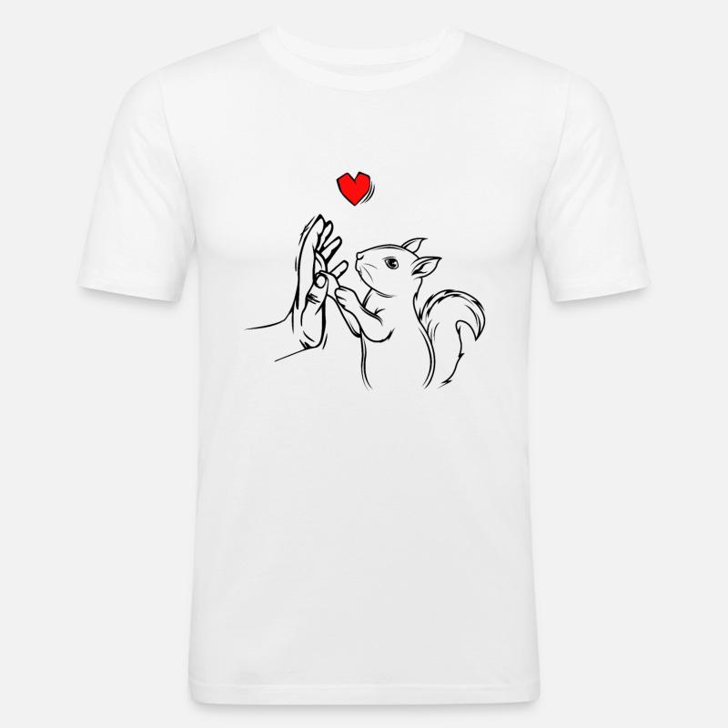 Eichhörnchen - Männer Slim Fit T-Shirt - Weiß
