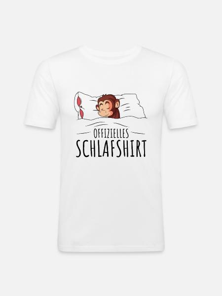 Affe - Männer Slim Fit T-Shirt - Weiß