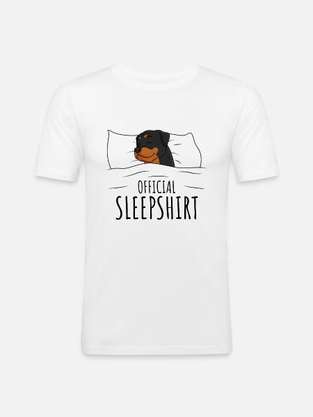 Rottweiler - Männer Slim Fit T-Shirt - Weiß