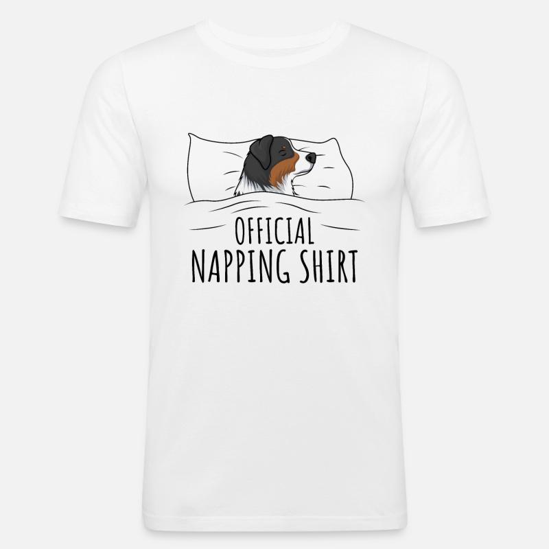 Australian Shepherd - Männer Slim Fit T-Shirt - Weiß