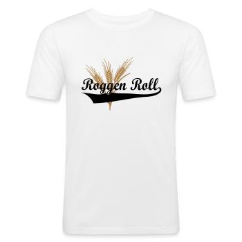 Roggen Roll - Männer Slim Fit T-Shirt - Weiß - Vorne - Nik (191cm)