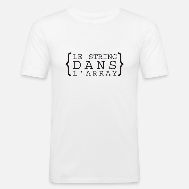 lestringdanslarray - T-shirt près du corps Homme - blanc