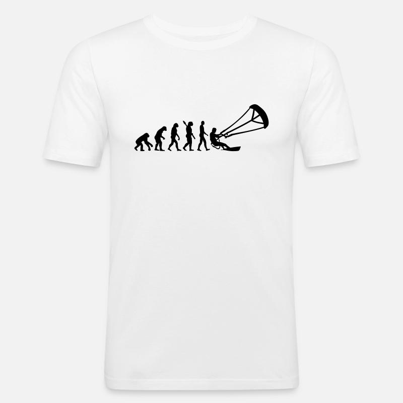 Evolution Kitesurfing - Men's Slim Fit T-Shirt - white