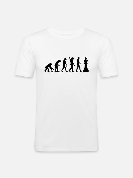 Chess king - Men's Slim Fit T-Shirt - white