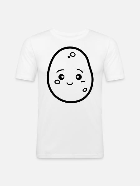 patate - T-shirt près du corps Homme - blanc