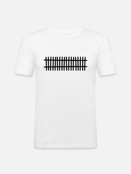Clôture - T-shirt près du corps Homme - blanc