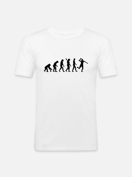 Evolution Dodgeball - Men's Slim Fit T-Shirt - white