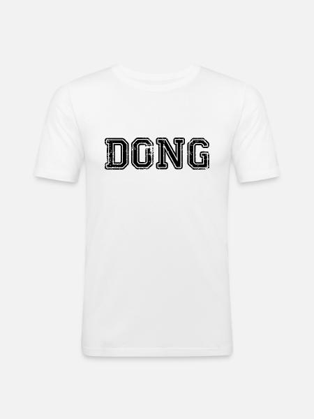 Couple design couple ding dong wedding gift - Men's Slim Fit T-Shirt - white